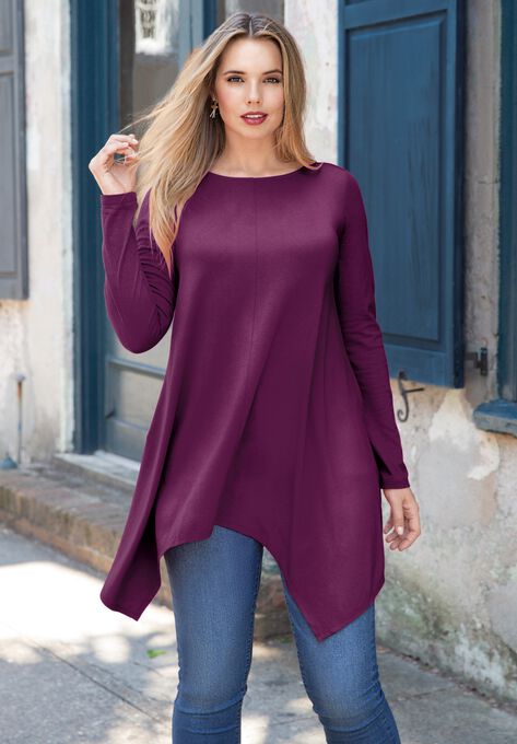 Handkerchief Hem Ultimate Tunic, , alternate image number null