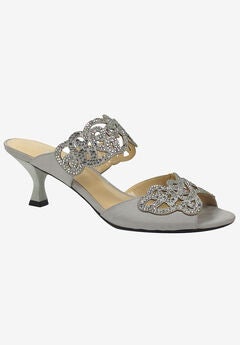 Wide Width Rhinestone Heels