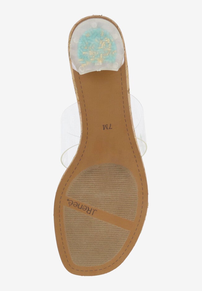 Seehorse Thong Sandal, CLEAR NATURAL GOLD, alternate image number 7