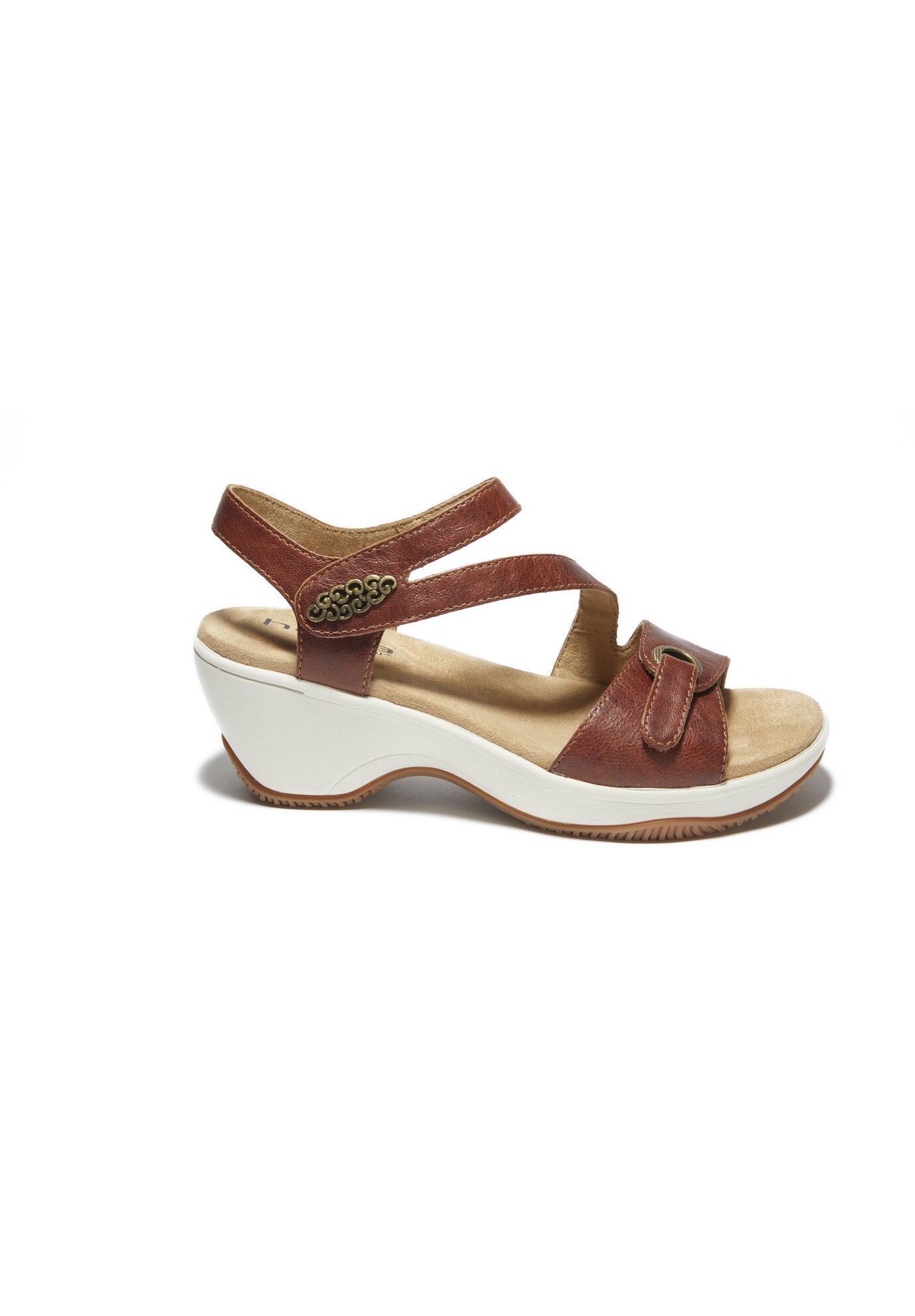 Cindy Ankle Strap Wedge Sandal, COGNAC, hi-res image number 0