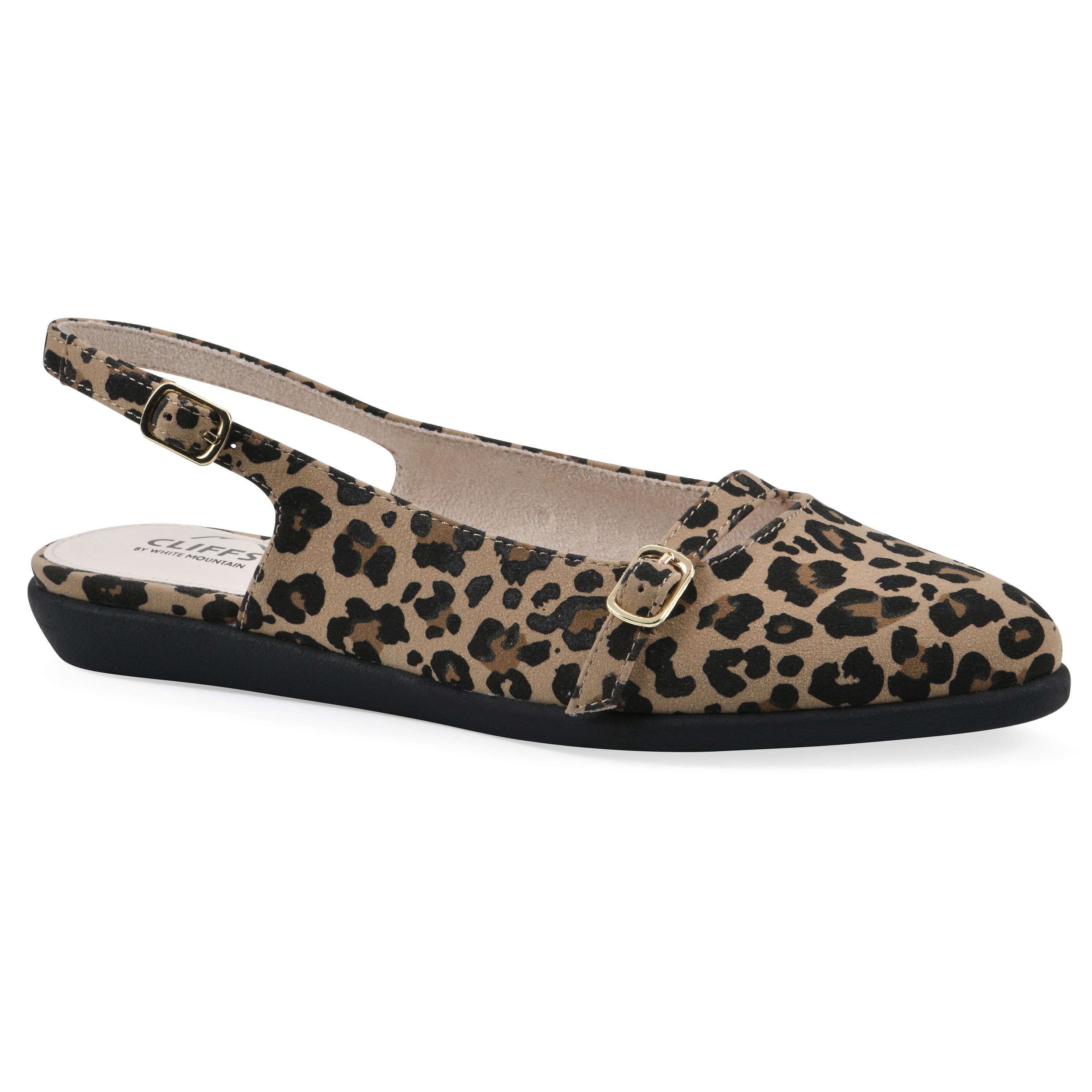 Miloni Slingback Flat, TAN LEOPARD PRINT, hi-res image number 0