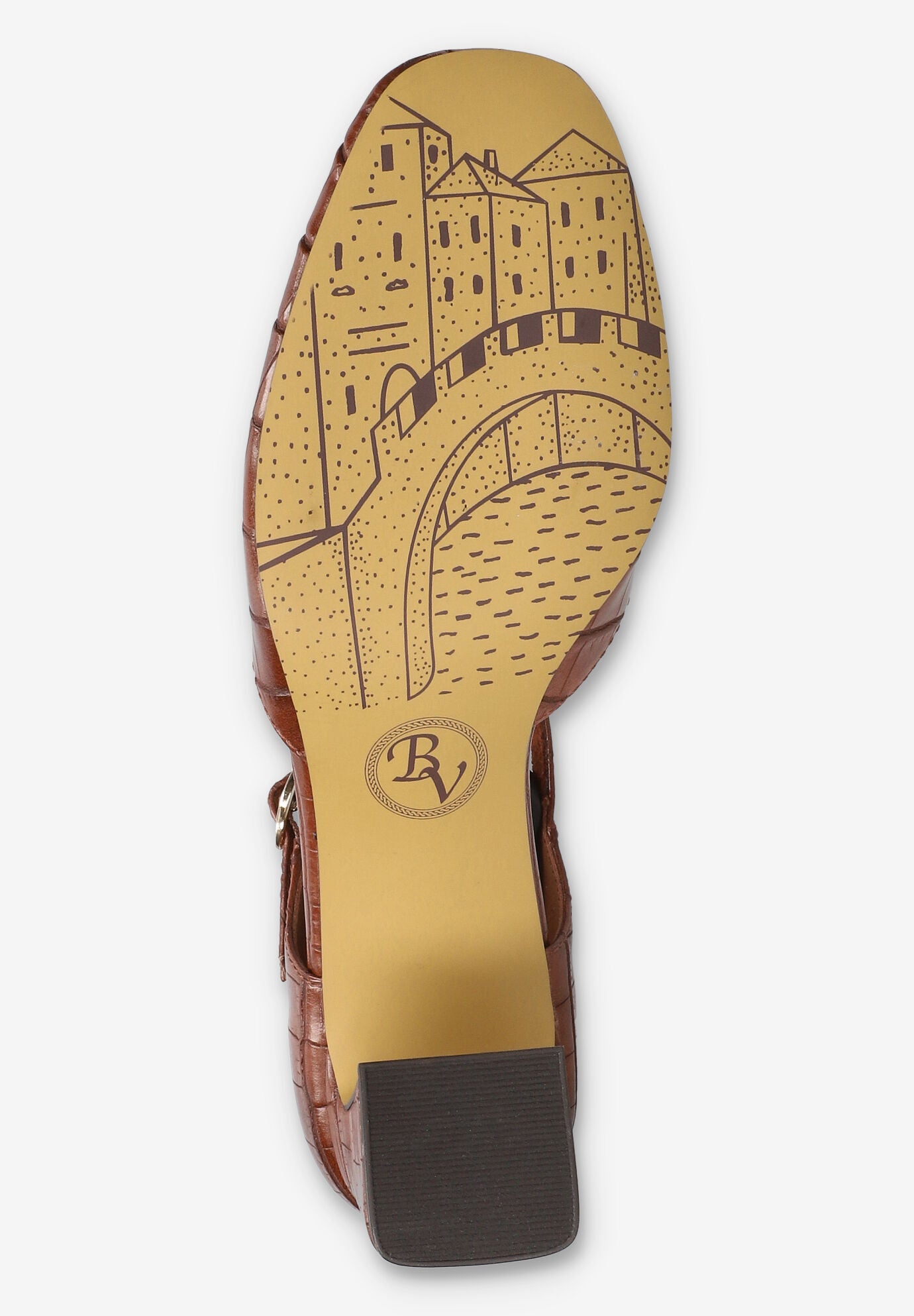 Harpswell Block Heel Pump, TAN CROCO, alternate image number 5