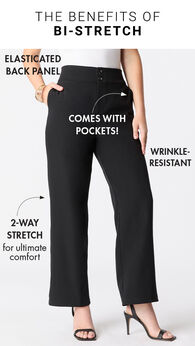 Plus Size Bi-Stretch Wide Leg Pant