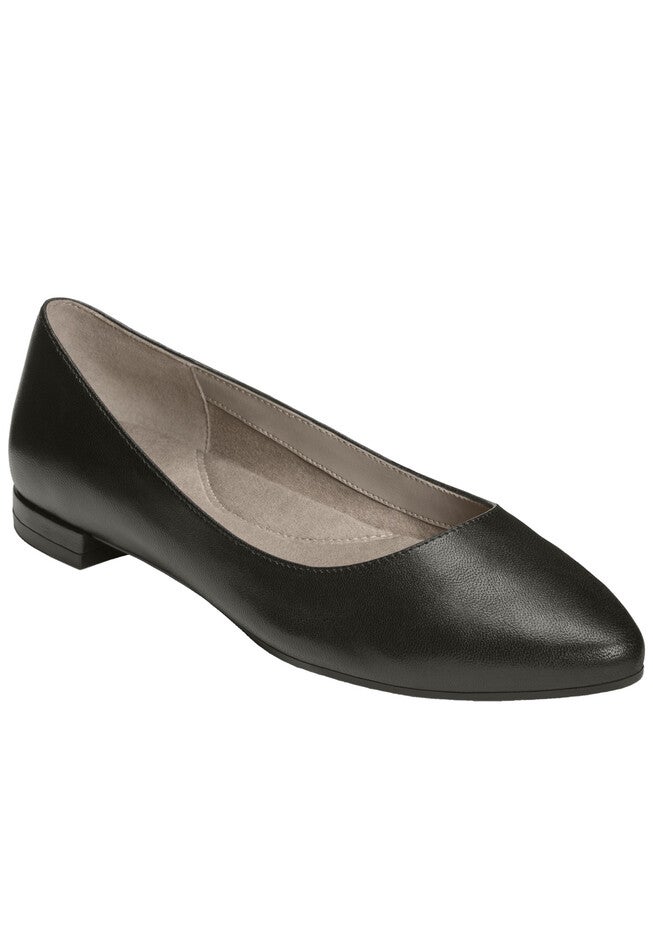 Hey Girl Flats by Aerosoles®, BLACK LEATHER, hi-res image number null