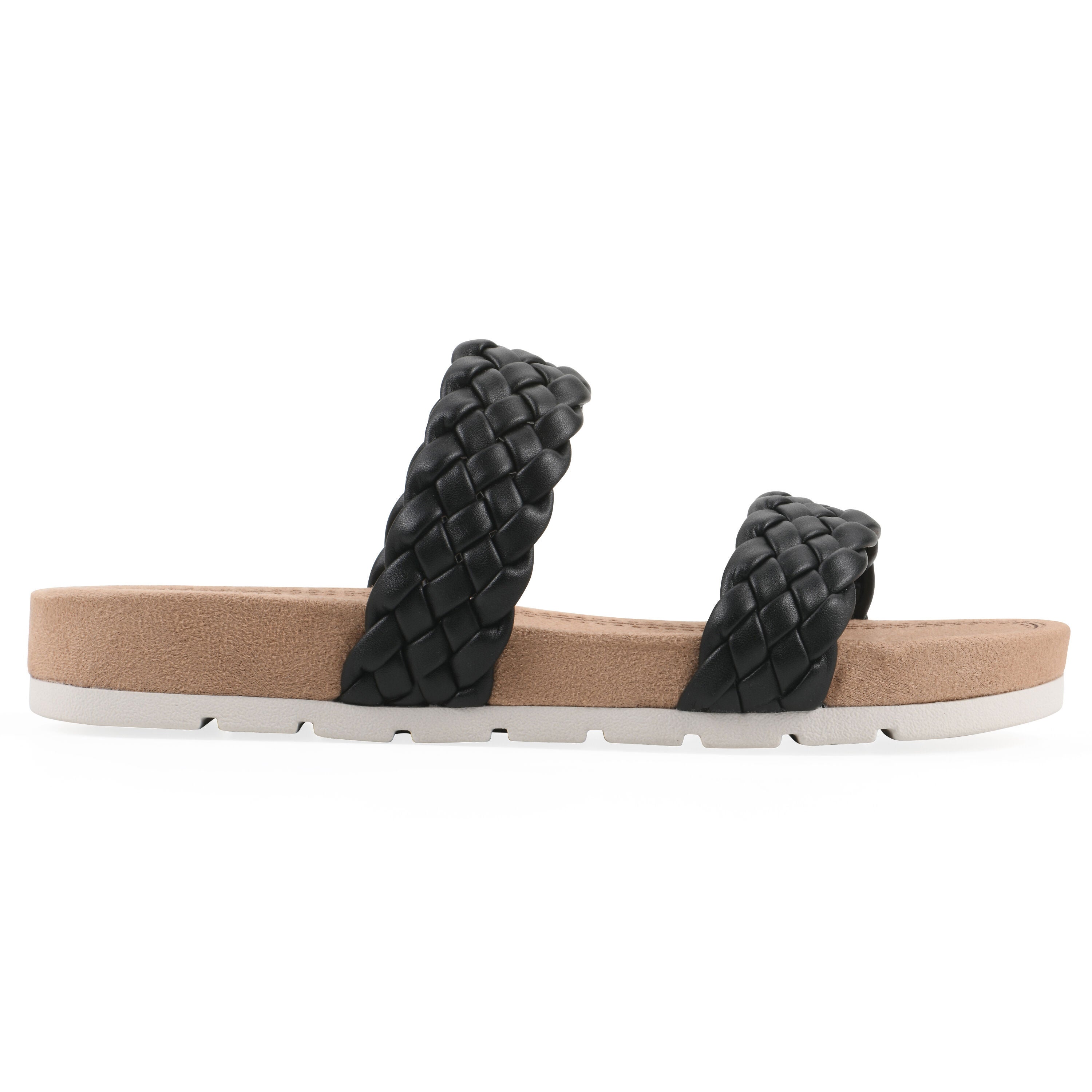Truly Slide Sandal, BLACK SMOOTH, alternate image number 2