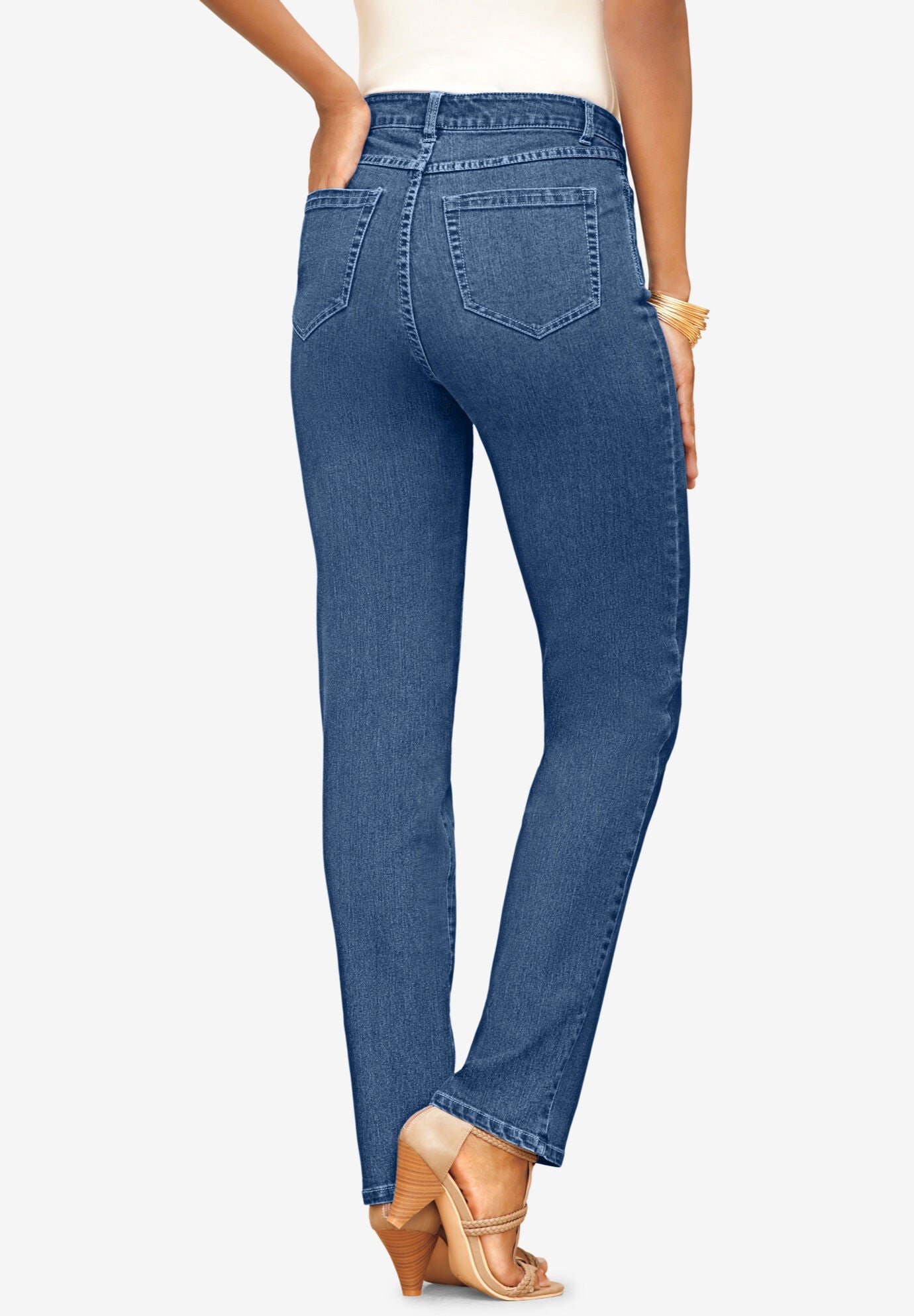 Invisible Stretch Contour Straight Leg Jean Roaman s