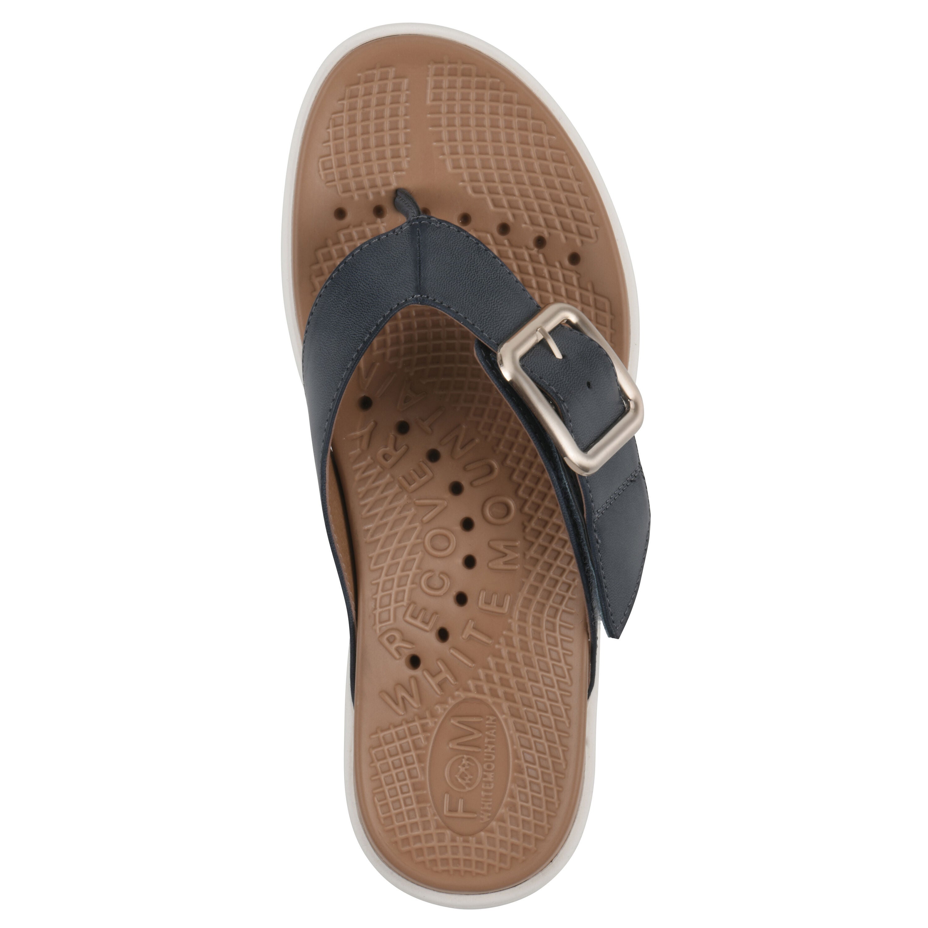 Nalla FOM Recovery Thong Sandal, NAVY SMOOTH, alternate image number 4