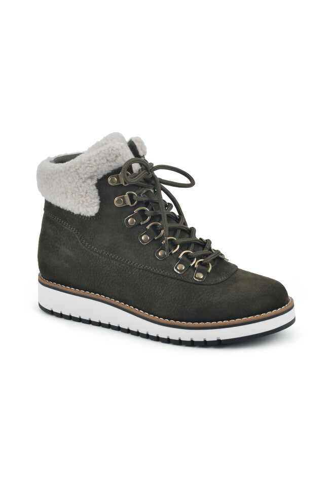 White Mountain Cozy Lace-Up Hiker Bootie, , alternate image number null