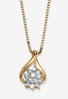 Gold & Sterling Silver Diamond Pendant, GOLD, hi-res image number 0