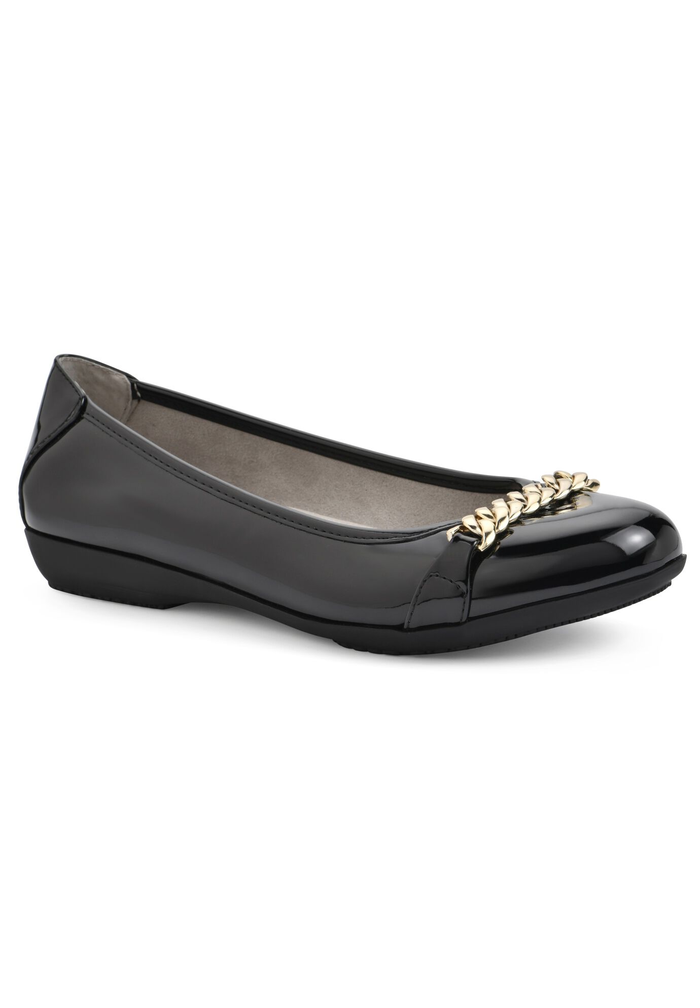 Charmed Flat, BLACK PATENT, hi-res image number 0