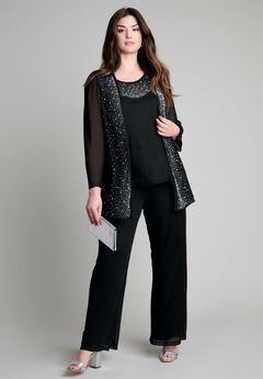 Mesh Overlay Cardigan and Tank Set