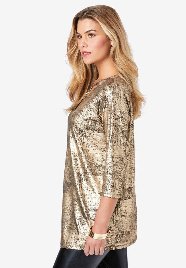 Strappy Metallic Top, , alternate image number null