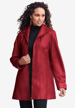 Plus Size A-Line Leather Jacket