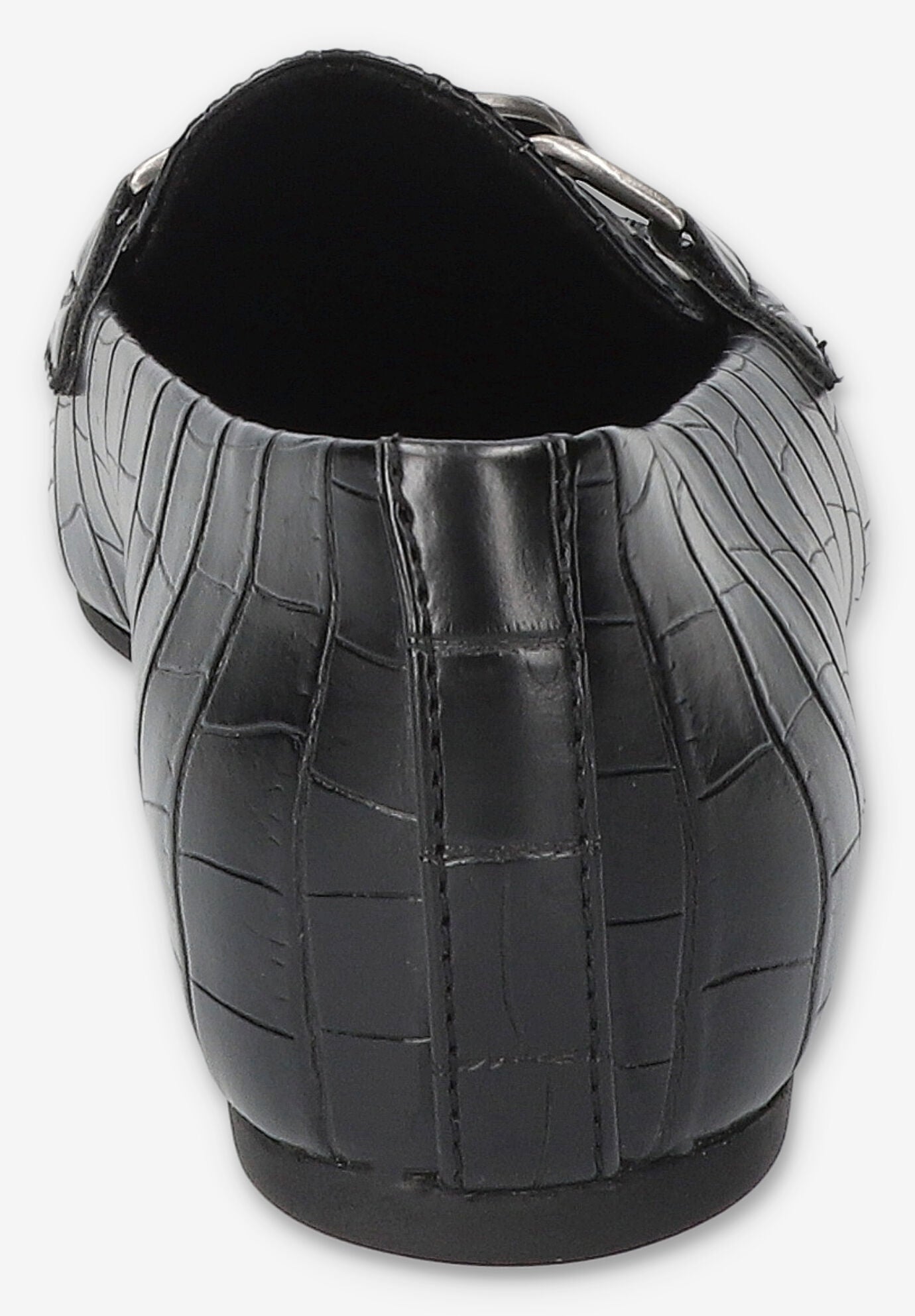 Femi Square Toe Flat, BLACK CROCO, on-hover image number 1