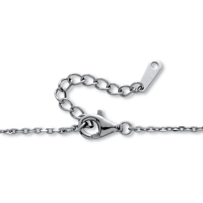 Silver Cross Charm Bangle Bracelet, WHITE, on-hover image number null