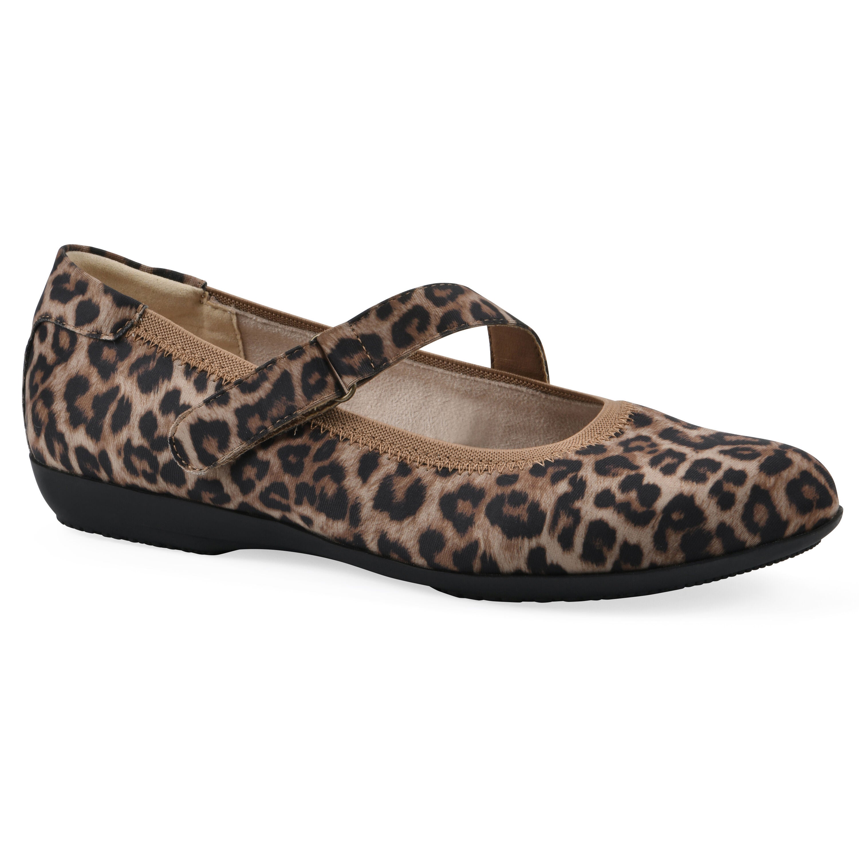Carwen Ballet Flat, TAN LEOPARD NYLON, hi-res image number 0