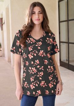 Plus Size Cotton Ultimate V-Neck Tee