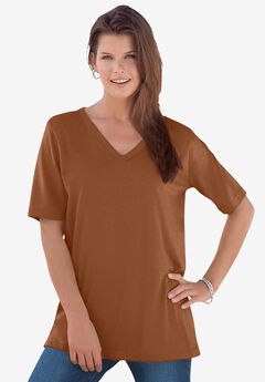 Plus Size Cotton Ultimate V-Neck Tee