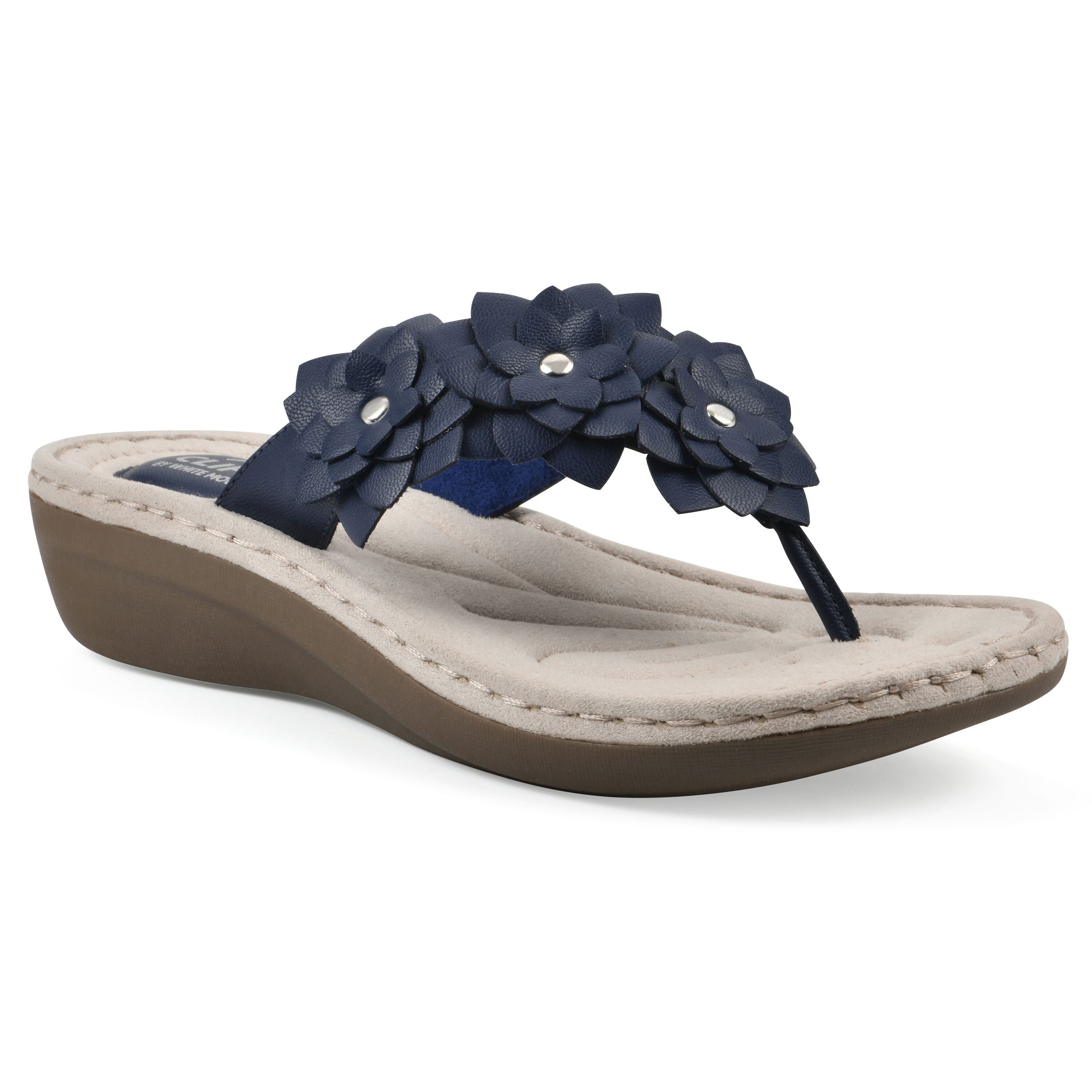 Content Thong Sandal, NAVY SMOOTH, hi-res image number 0