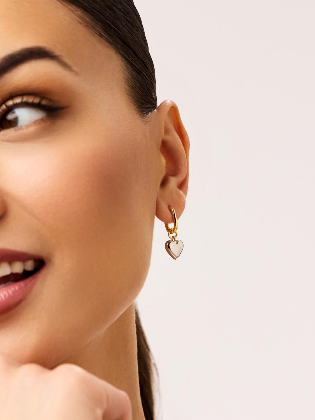 Heart Earrings - Wesley, GOLD, alternate image number 4