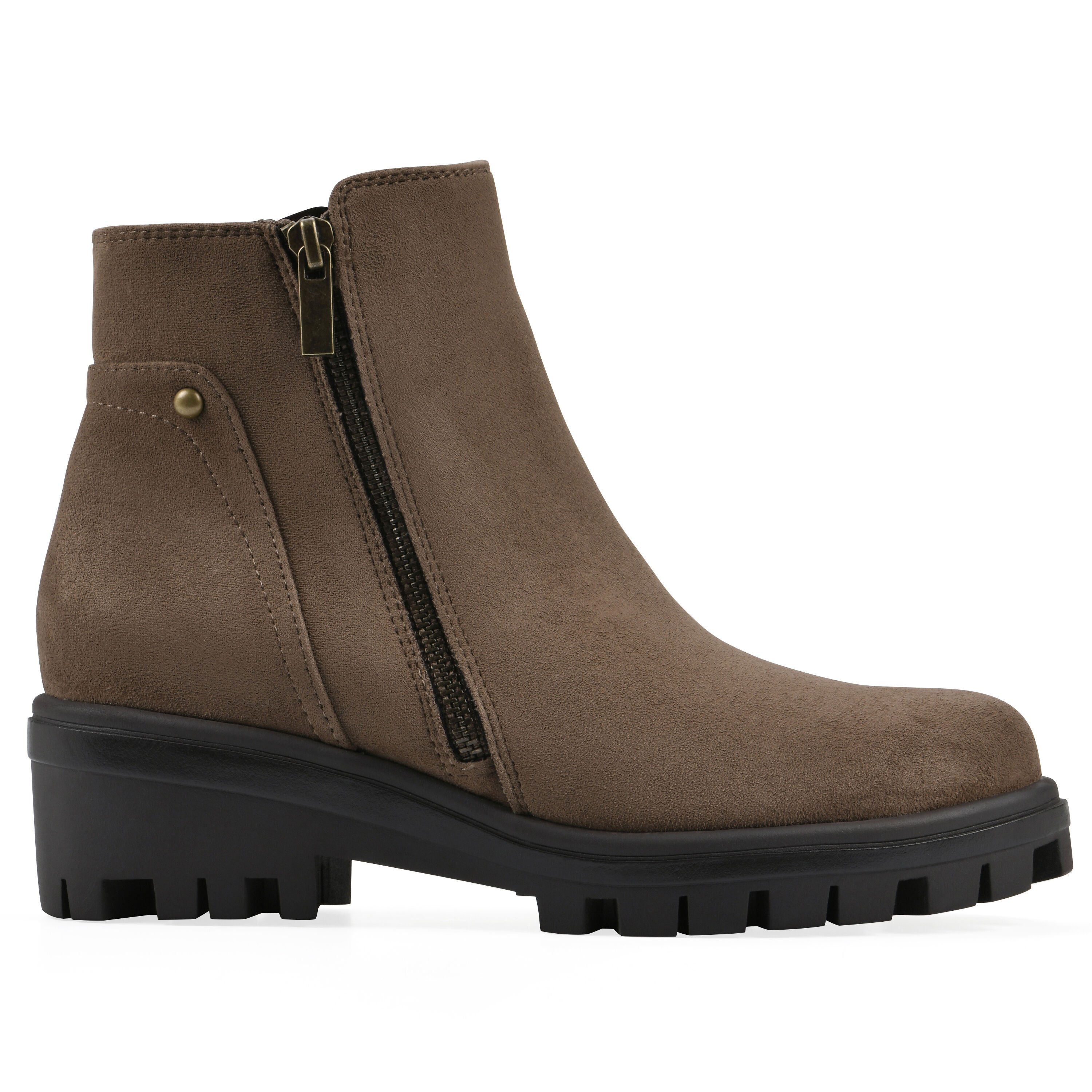 Tahj Lug Sole Bootie, DARK TAUPE, alternate image number 2