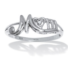 Sterling Silver Diamond Heart Rings
