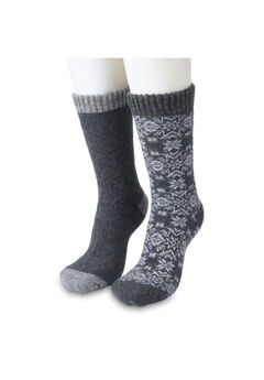 2 Pair Pack 25% Wool Blend Socks