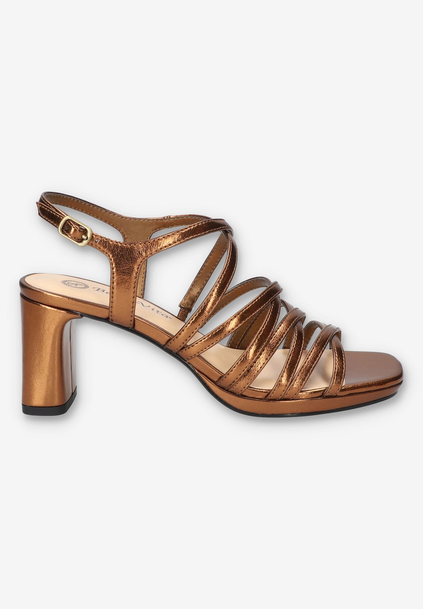 Damsel Square Toe Heeled Sandal, BRONZE METALLIC, alternate image number 2