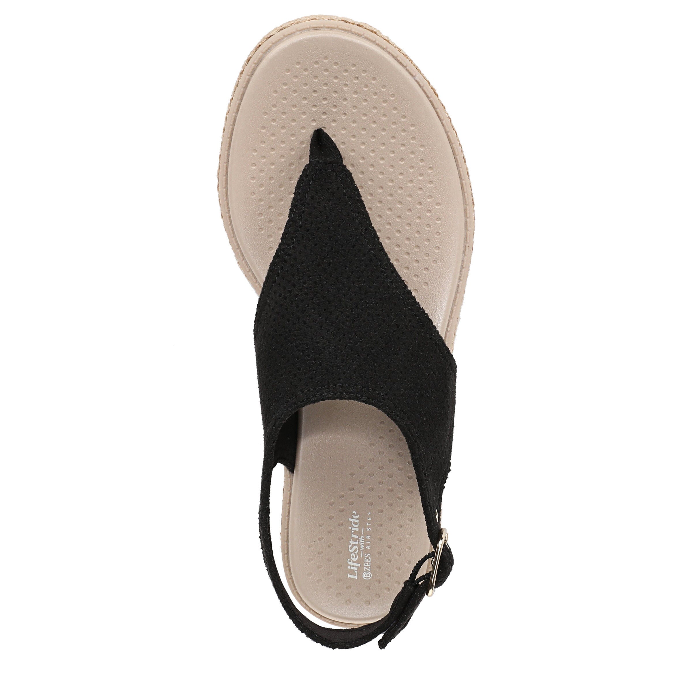 Beachy Slingback Sandal, BLACK, alternate image number 6