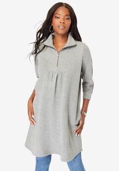 Half Zip Collared Sweatshirt