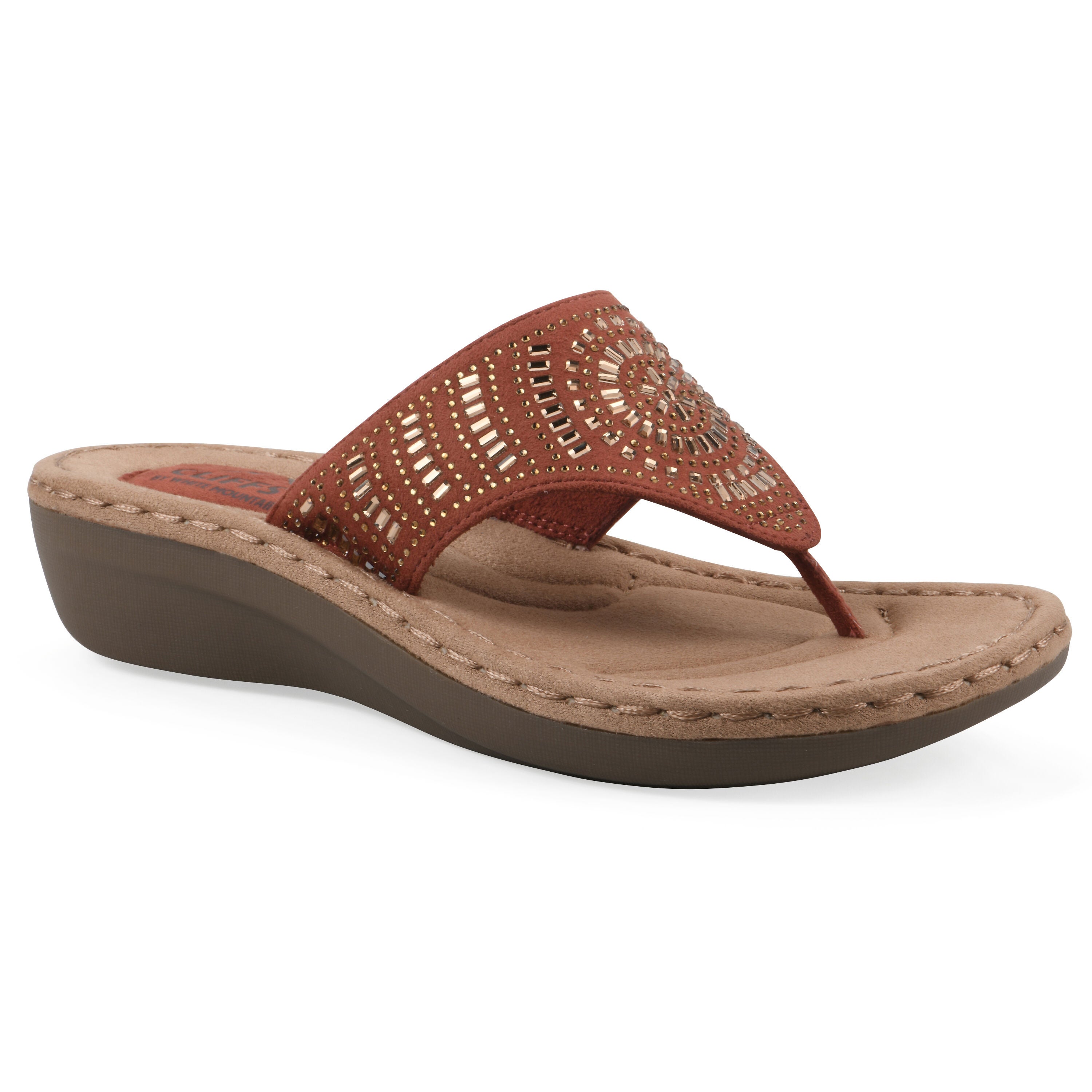 Cienna Thong Wedge Sandal, PAPRIKA FABRIC, hi-res image number 0