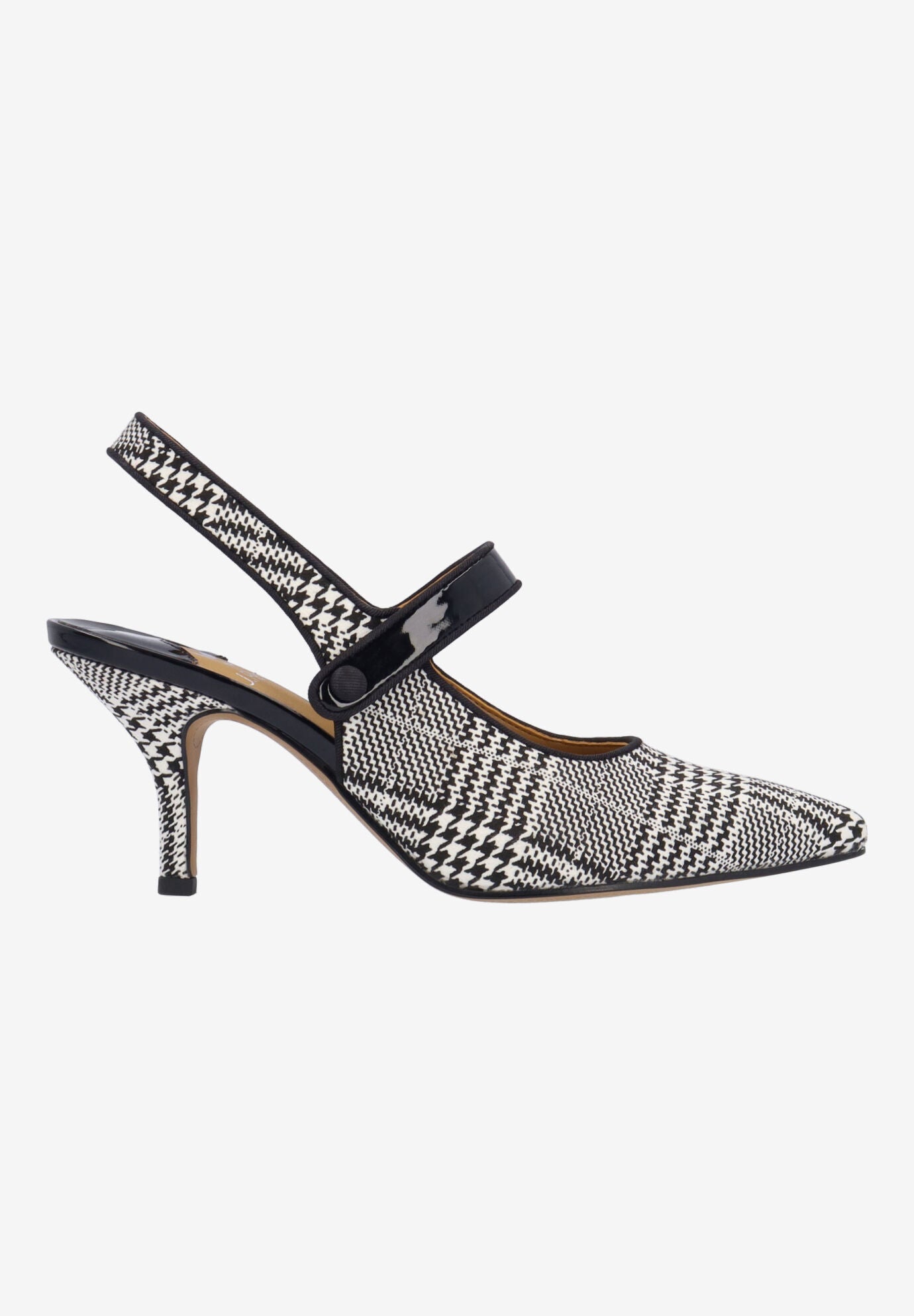 Jasira Sling Back Pump, BLACK WHITE, alternate image number 3