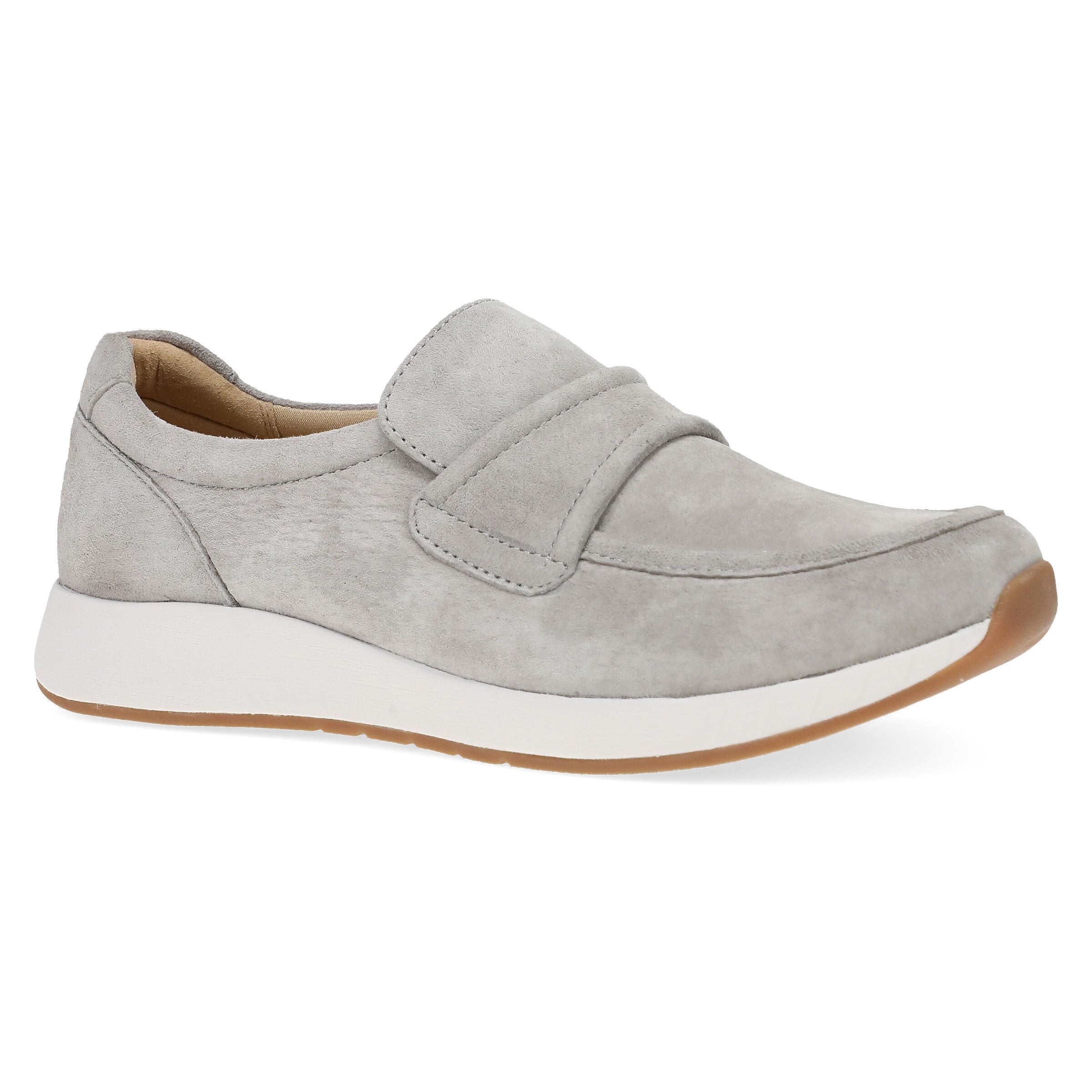 Clementine Light Grey Nubuck Slip On, LIGHT GREY, hi-res image number 0