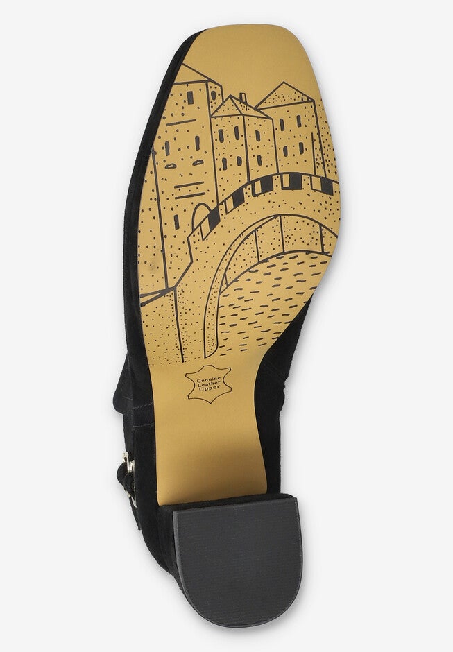 Orchard Sqaure Toe Ankle Boot, BLACK SUEDE LEATHER, alternate image number 5