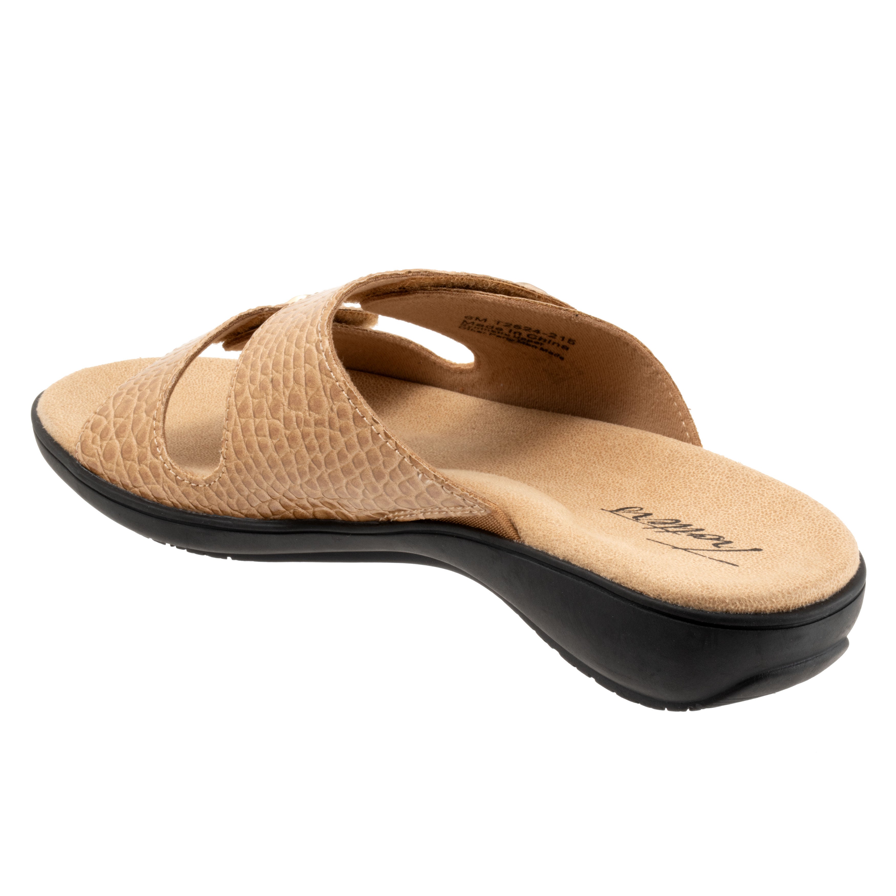 Ruthie Croco Sandal, LUGGAGE, on-hover image number 1