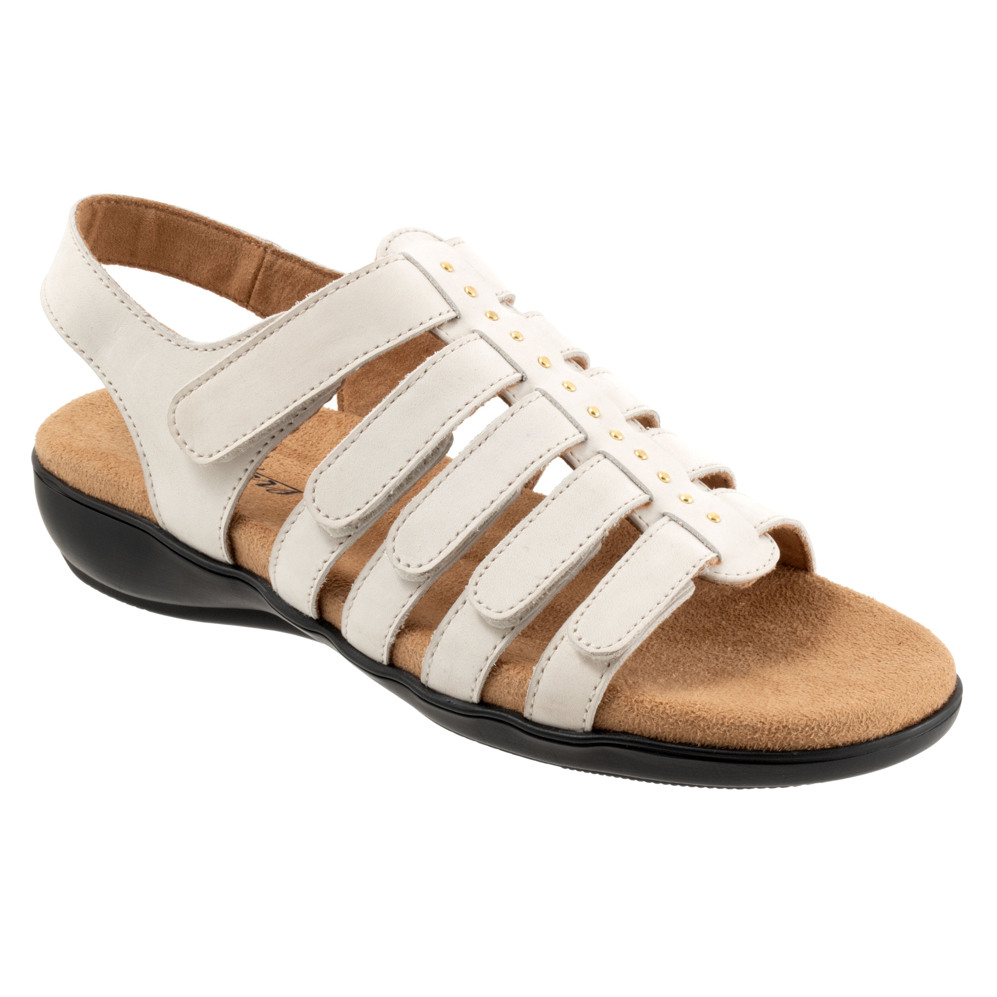 Riki Studs Sandal, WHITE NUBUCK, hi-res image number 0