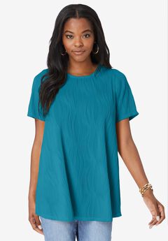 Textured Knit Swing Tee