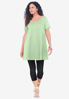 Plus Size Cotton Ultimate Scoopneck Swing Tunic