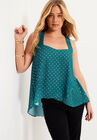 Tiered Georgette Cami, TROPICAL TEAL, hi-res image number null
