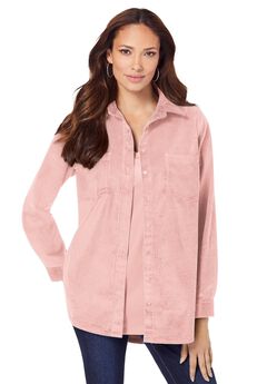 Corduroy Button-Front Shirt