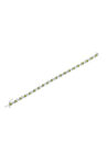 Sterling Silver Gemstone & Round Diamond Tennis Bracelet Green Peridot August Birthstone, , alternate image number null