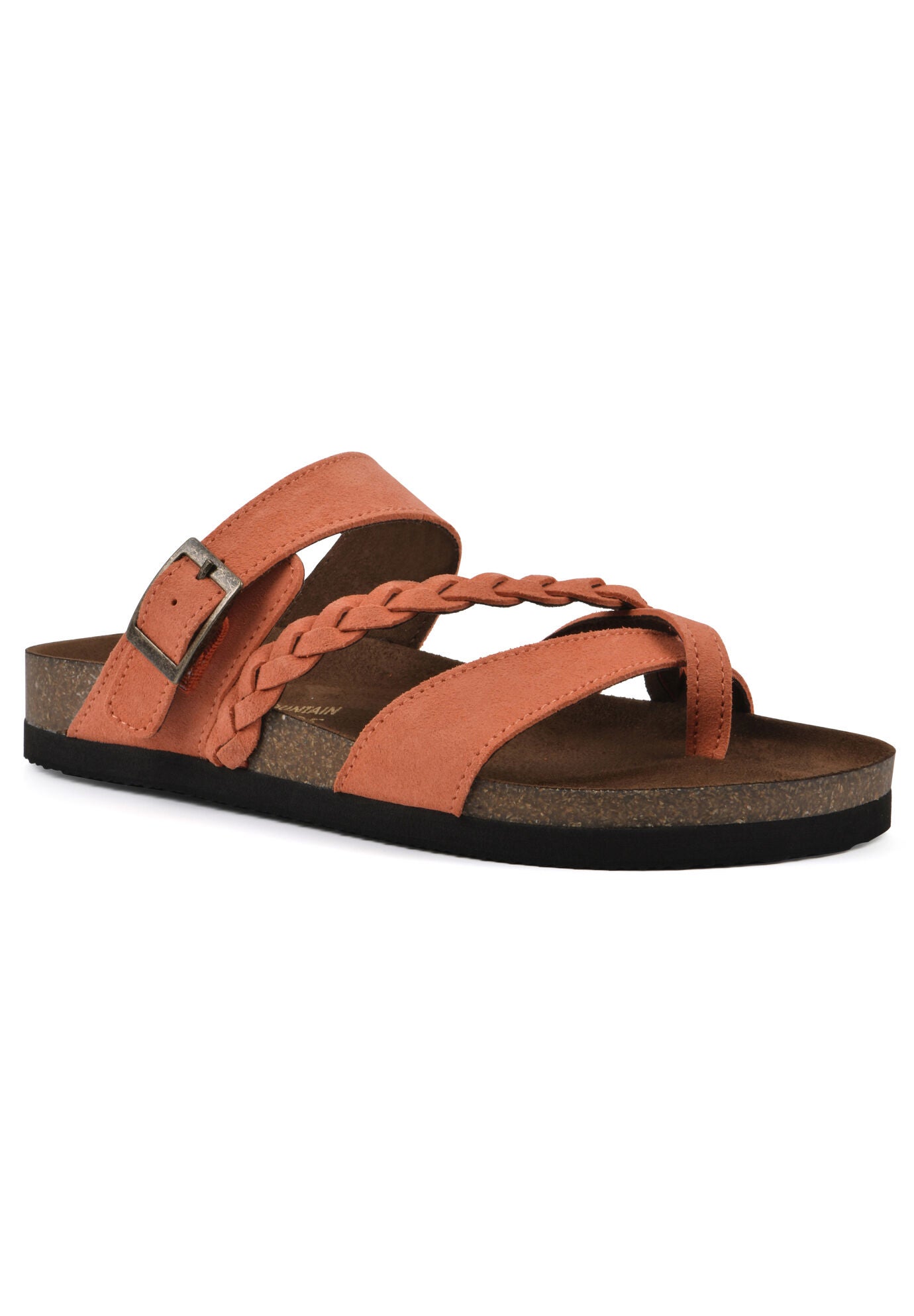 White Mountain Hazy Sandals, ORANGE SUEDE, hi-res image number 0