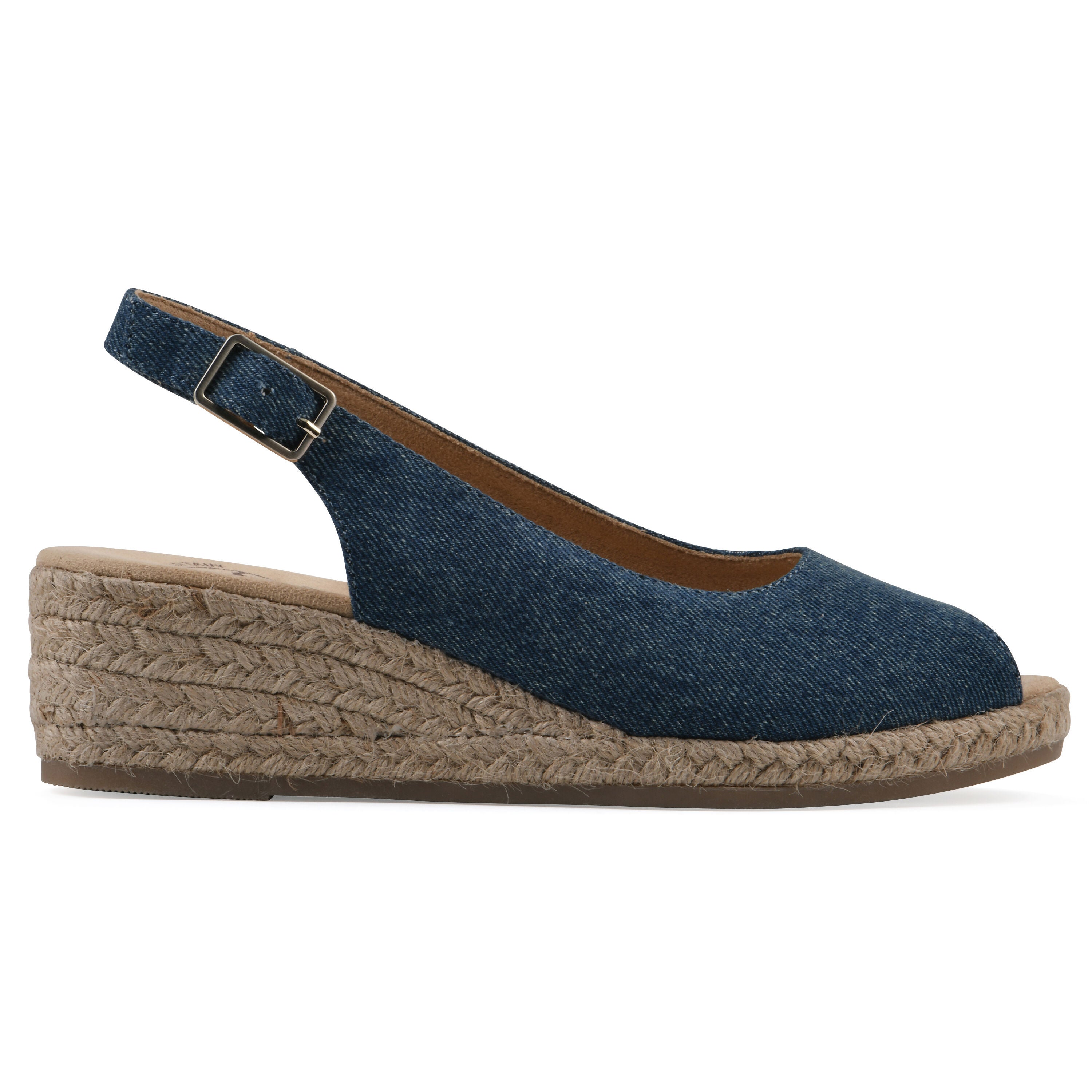 Maize Espadrille Wedge, DARK BLUE DENIM, alternate image number 2