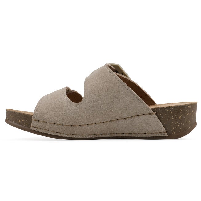 Fearful Slip On Wedge, SANDAL WOOD SUEDE, alternate image number 3