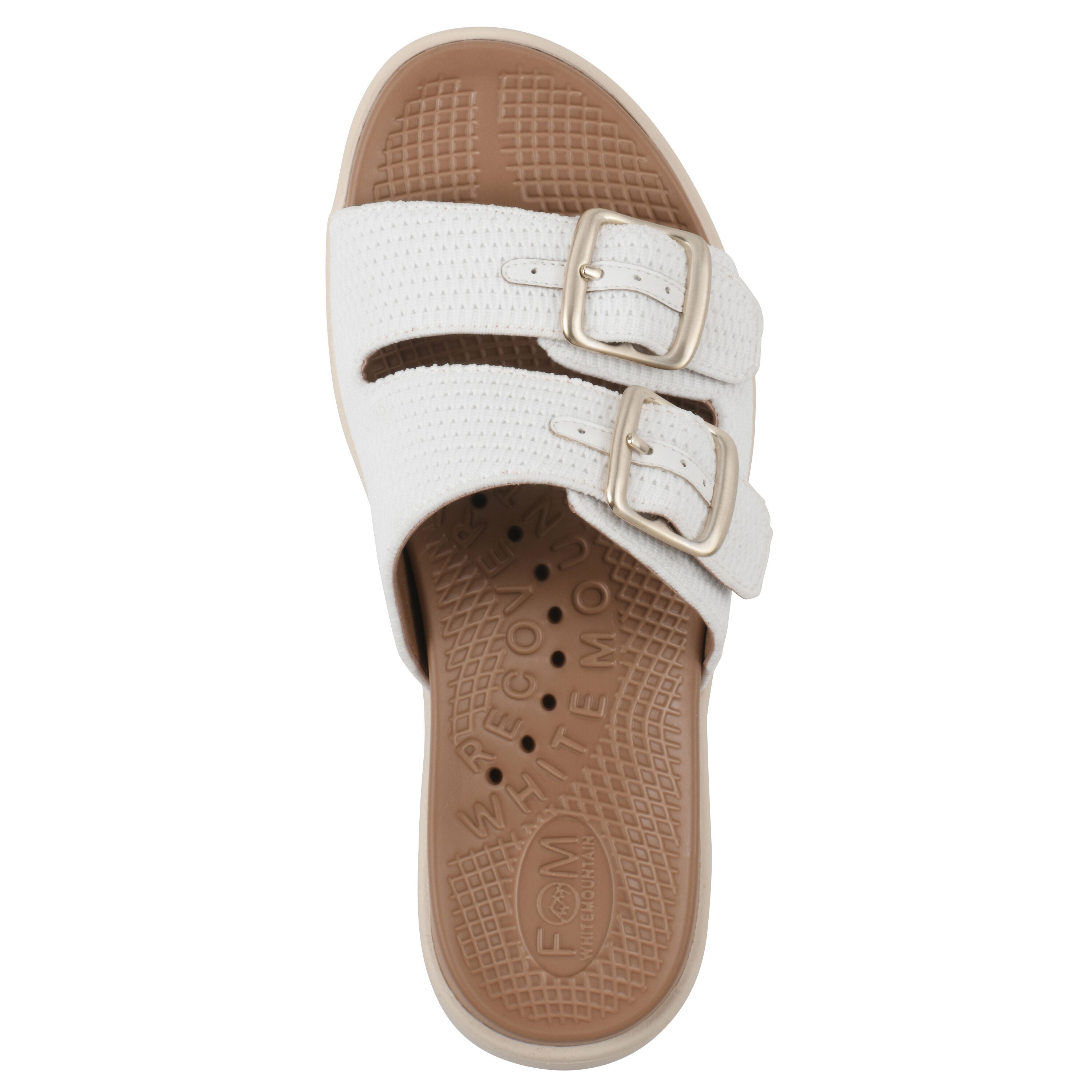 Nanny FOM Recovery Slide Sandal, WHITE FABRIC, alternate image number 4