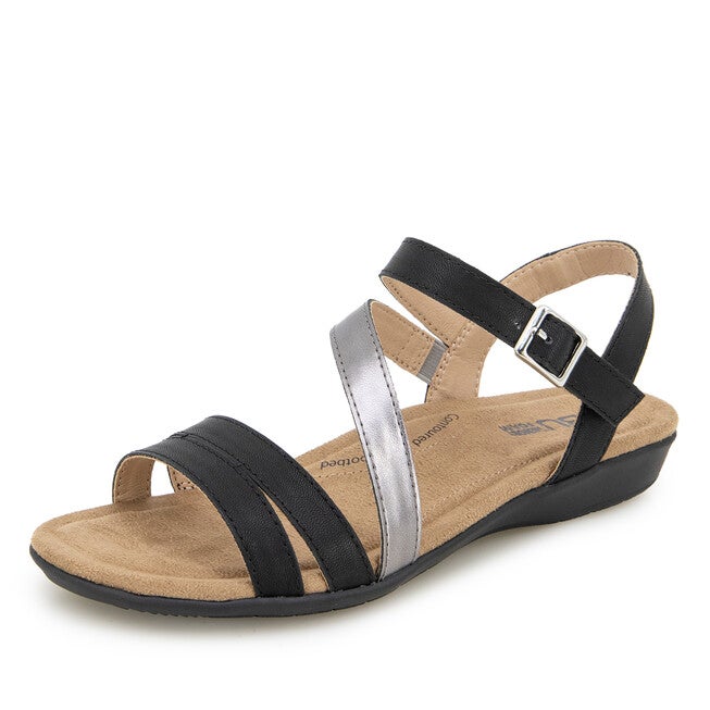Amalfi Sandal, BLACK GUNMETAL, alternate image number null