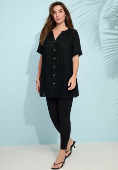 Plus Size Black Party Tops