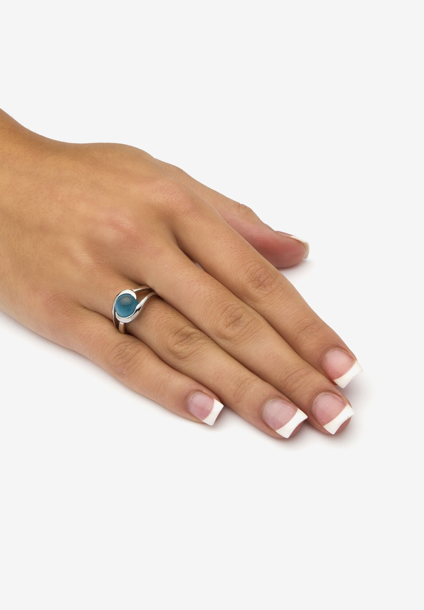 Silver Assorted Genuine Gemstone 14-Piece Interchangeable Ring Set, , alternate image number 2