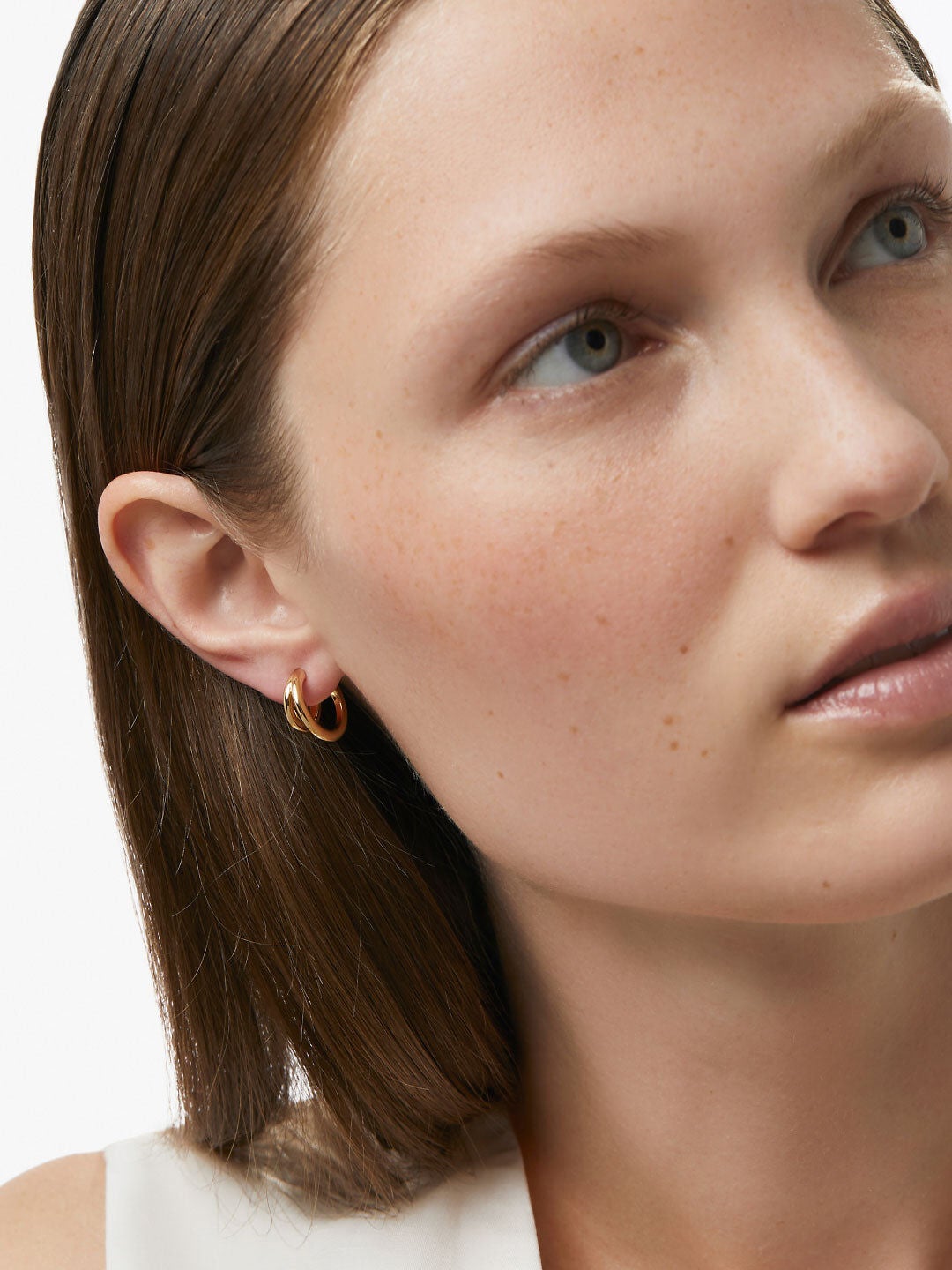 Scarlett Double Hoop Earrings, GOLD, alternate image number 4