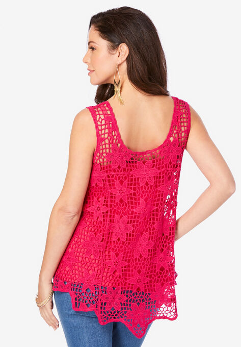 Pullover Crochet Tank, , on-hover image number null
